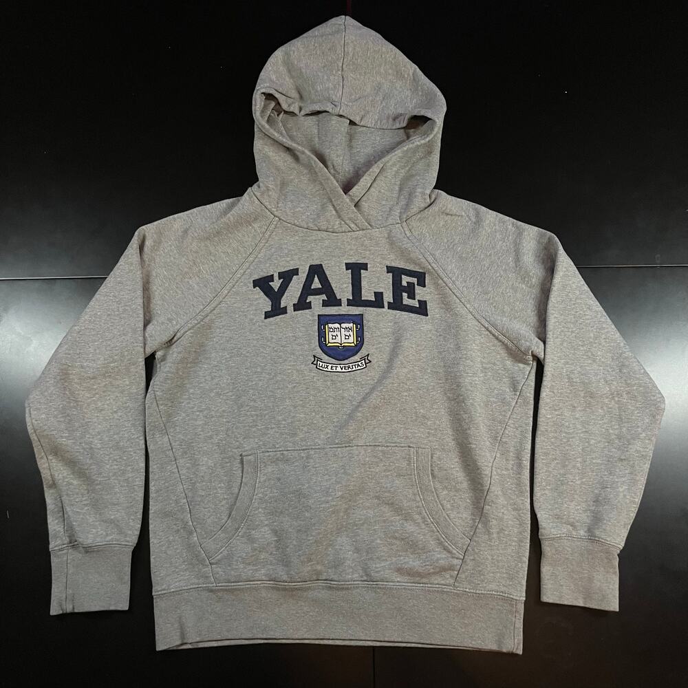 Vintage League YALE‎ Academy Gray Pullover Hoodie Women’s Sz M Preowned